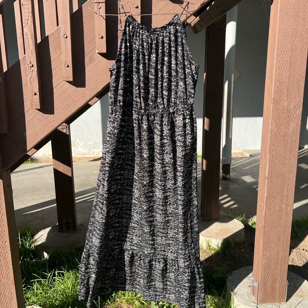Grace Karin Black and White Maxi Skirt